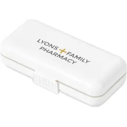 Altitude Grid Travel Pill Box Solid White Closed Branded